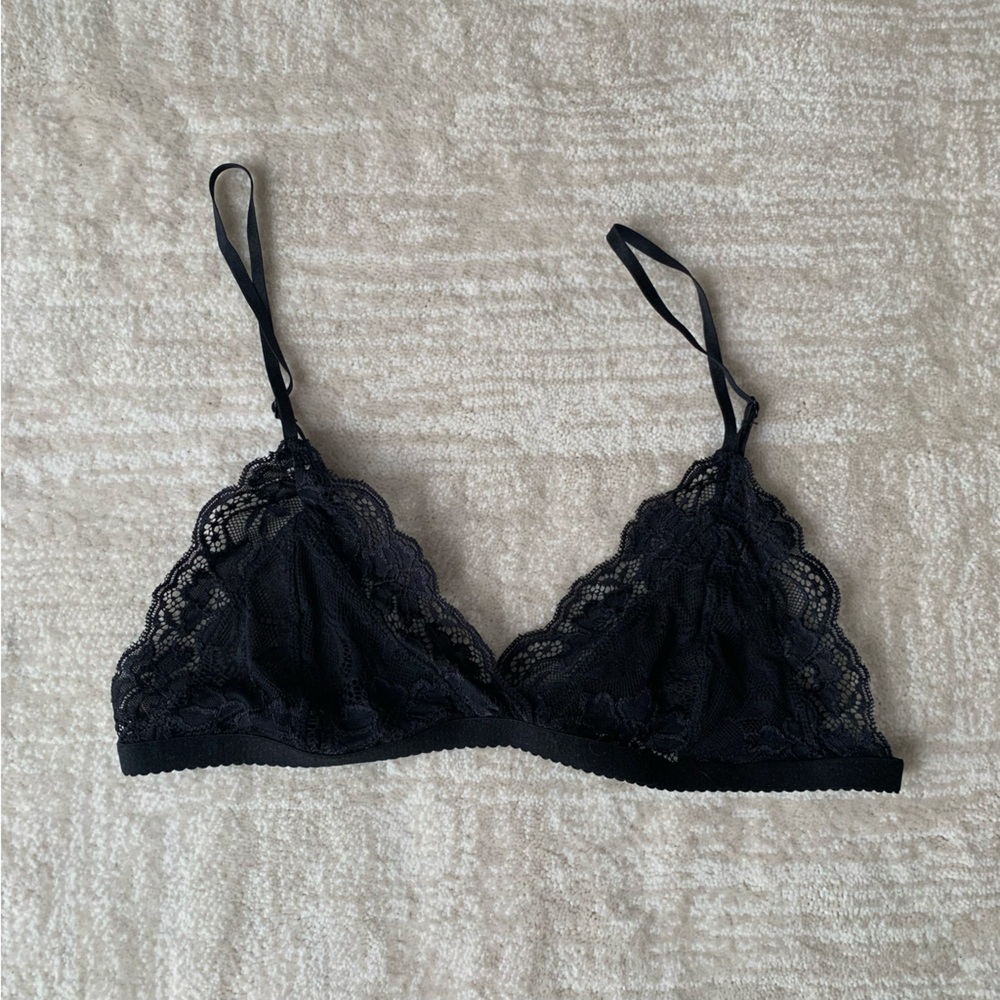 La Fee Verte Chic Black Lace Triangle Bra